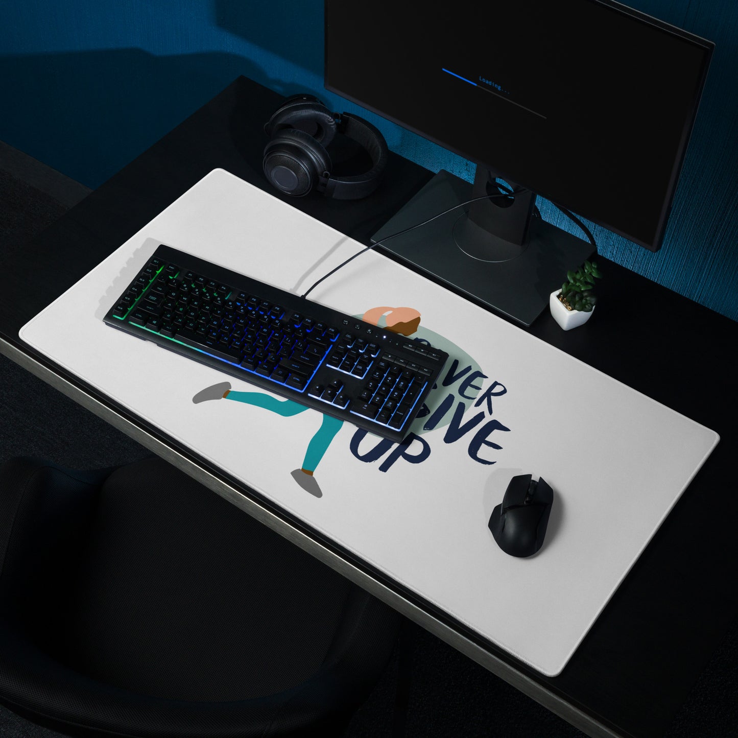 Never Give Up Mouse Pad