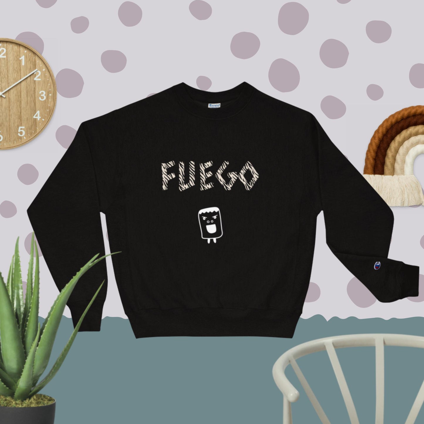 FUEGO (Zebra Print) Champion Sweatshirt